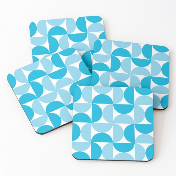 Item preview, Retro geometric semi circles blue designed and sold by ChimaHome.