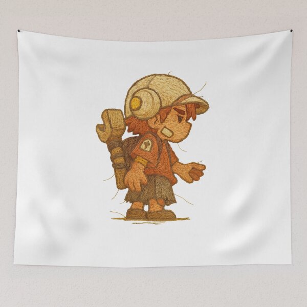 Item preview, Threaded Wanderer – Hand-Embroidered Adventure Spirit Sticker designed and sold by Gurjeetpixelart.