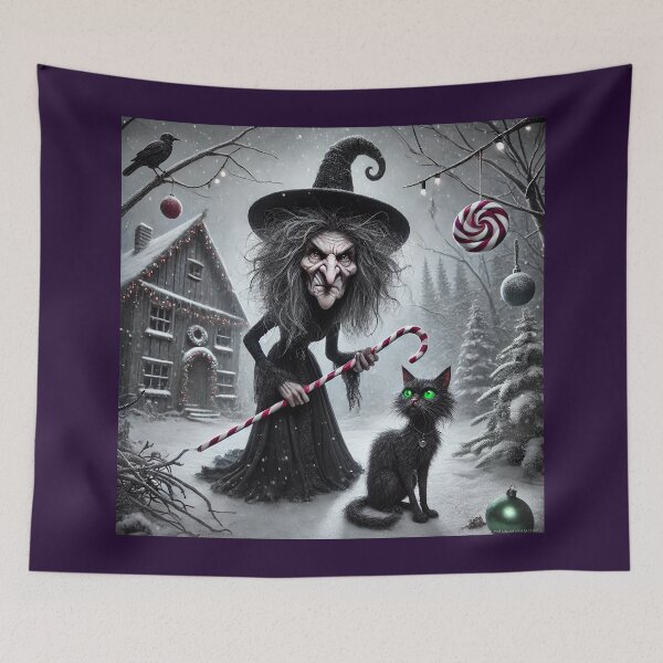 Item preview, Witches' Christmas in the Gloomy Forest  designed and sold by LegademaArt.