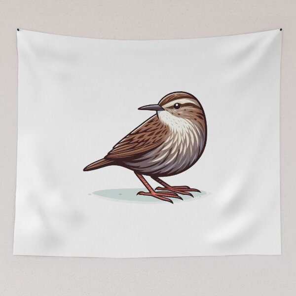 Item preview, Simple Realistic Brown and White Bird Vector Art designed and sold by cave-canvas.