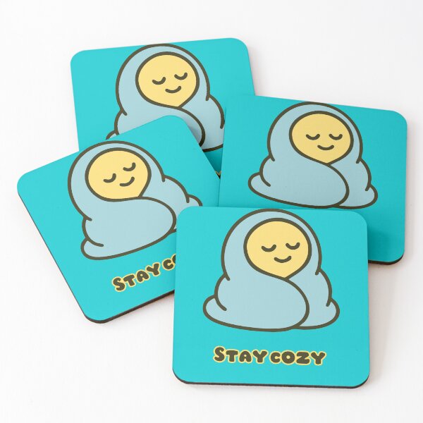Item preview, "Stay Cozy" Cute Sleepy Character with a blanket designed and sold by Twinkley-tees.