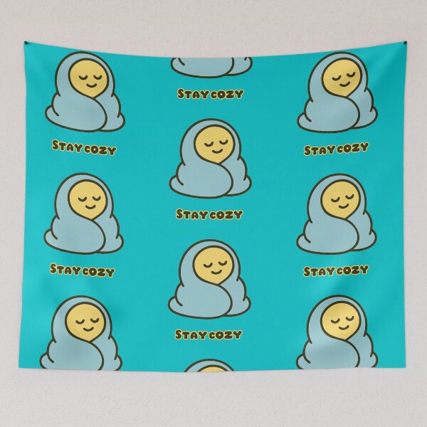 Item preview, "Stay Cozy" Cute Sleepy Character with a blanket designed and sold by Twinkley-tees.