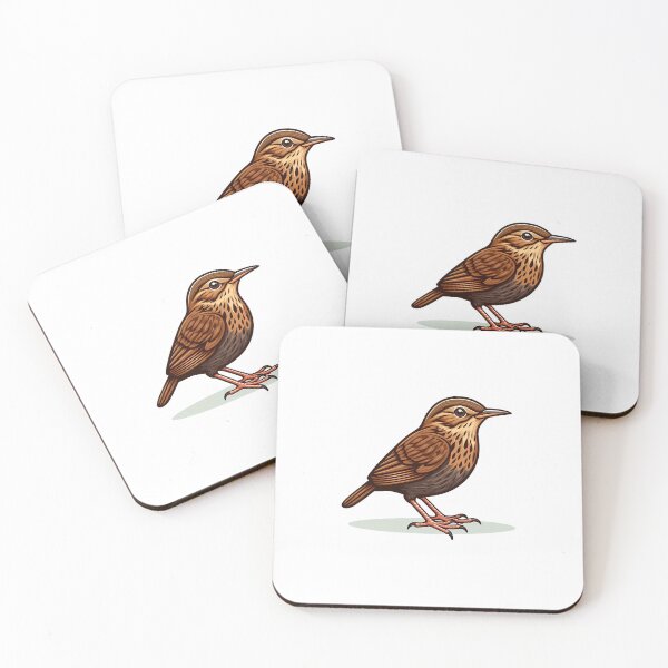 Item preview, Illustrated Brown Wren-like Songbird with Speckled Chest designed and sold by cave-canvas.