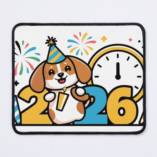 Item preview, Beagle's New Year Party 2026 designed and sold by NeatThingLover.