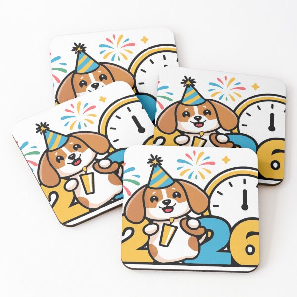Item preview, Beagle's New Year Party 2026 designed and sold by NeatThingLover.