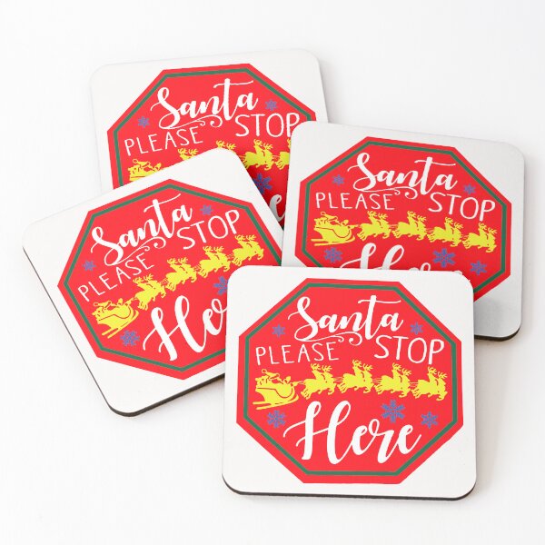 Item preview, Santa Please Stop Here; designed and sold by StickerApe.