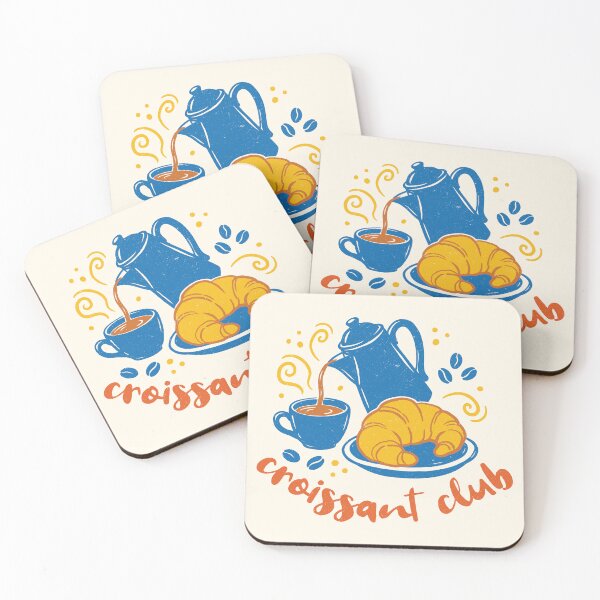 Item preview, Croissant Club French Coffee Breakfast Retro  designed and sold by Y-Vibes.