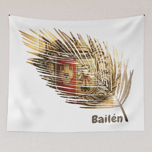 Item preview, Abstract Flag of Bailén – Feather Shape Design designed and sold by ArteJorge48.