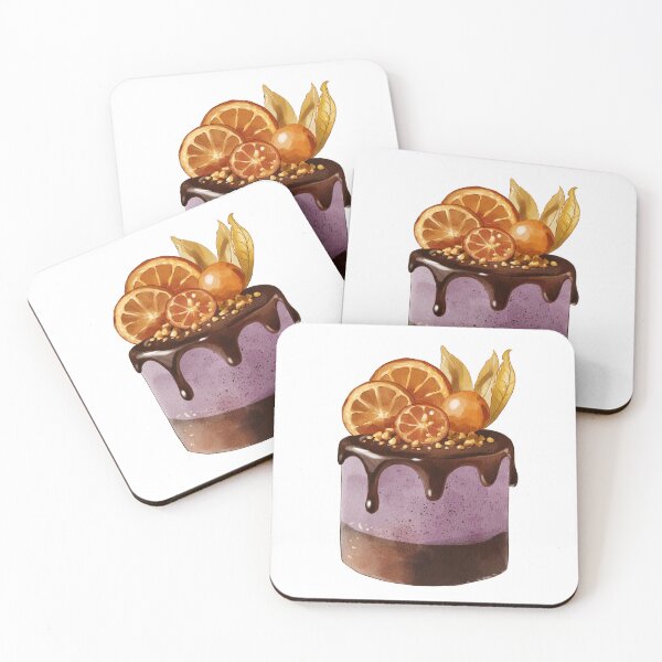 Item preview, Colorful dessert with chocolate topping and fruit slices on top designed and sold by Ms. Iryna.