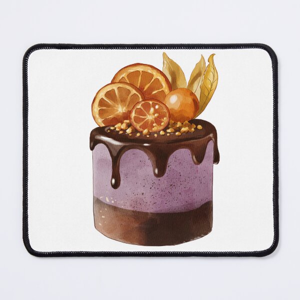 Item preview, Colorful dessert with chocolate topping and fruit slices on top designed and sold by Ms. Iryna.
