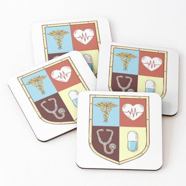 Item preview, Vintage Medical Emblem - Doctor Symbols - Crest with Stethoscope  designed and sold by Plakartis.