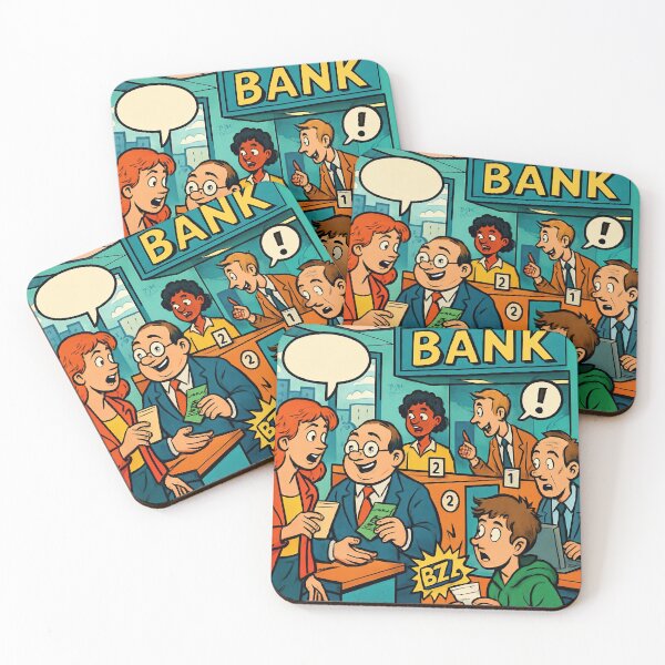 Item preview, Bank | Comics style - Cartoon designed and sold by ComicsFactory.