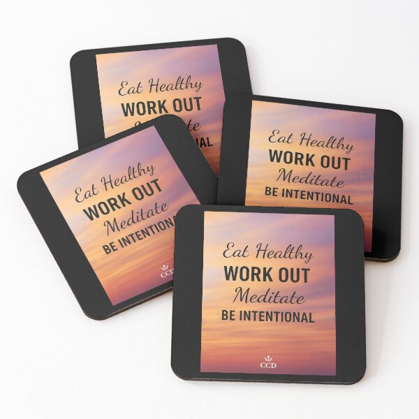 Item preview, eat healthy, work out, meditate, be intentional designed and sold by OCD_JESSICA.