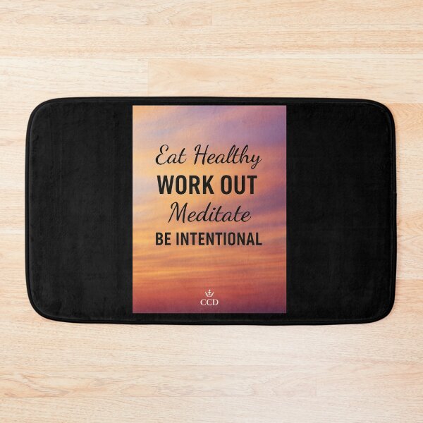 Item preview, eat healthy, work out, meditate, be intentional designed and sold by ocd_Jessica.