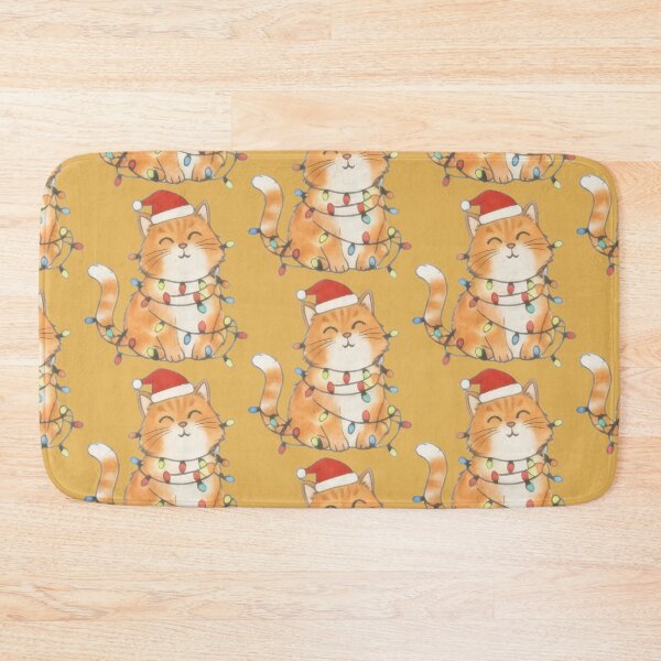 Item preview, Smiling Cat Christmas Lights Sticker designed and sold by Design-Illusi0n.