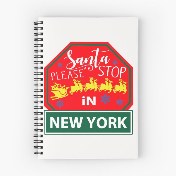 Item preview, Santa Please Stop In New York; USA; Christmas; designed and sold by StickerApe.