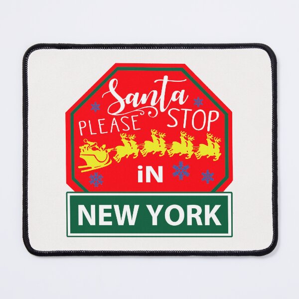 Item preview, Santa Please Stop In New York; USA; Christmas; designed and sold by StickerApe.