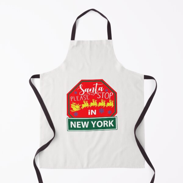 Item preview, Santa Please Stop In New York; USA; Christmas; designed and sold by StickerApe.