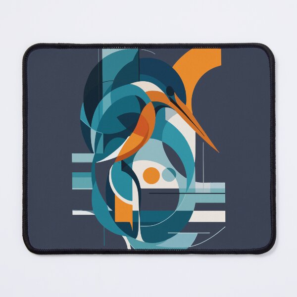 Item preview, Abstract Geometric Kingfisher – Modern Minimalist Bird Art designed and sold by PrimitiveTees.