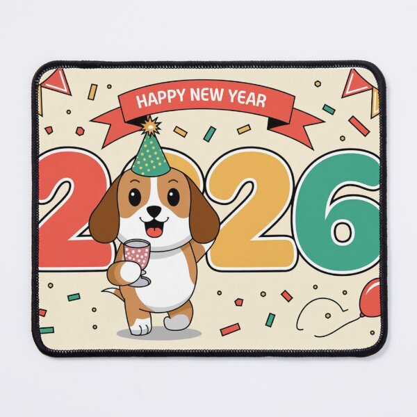 Item preview, Celebration Beagle Welcomes 2026 designed and sold by NeatThingLover.