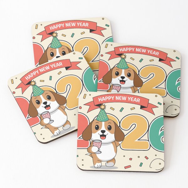 Item preview, Celebration Beagle Welcomes 2026 designed and sold by NeatThingLover.