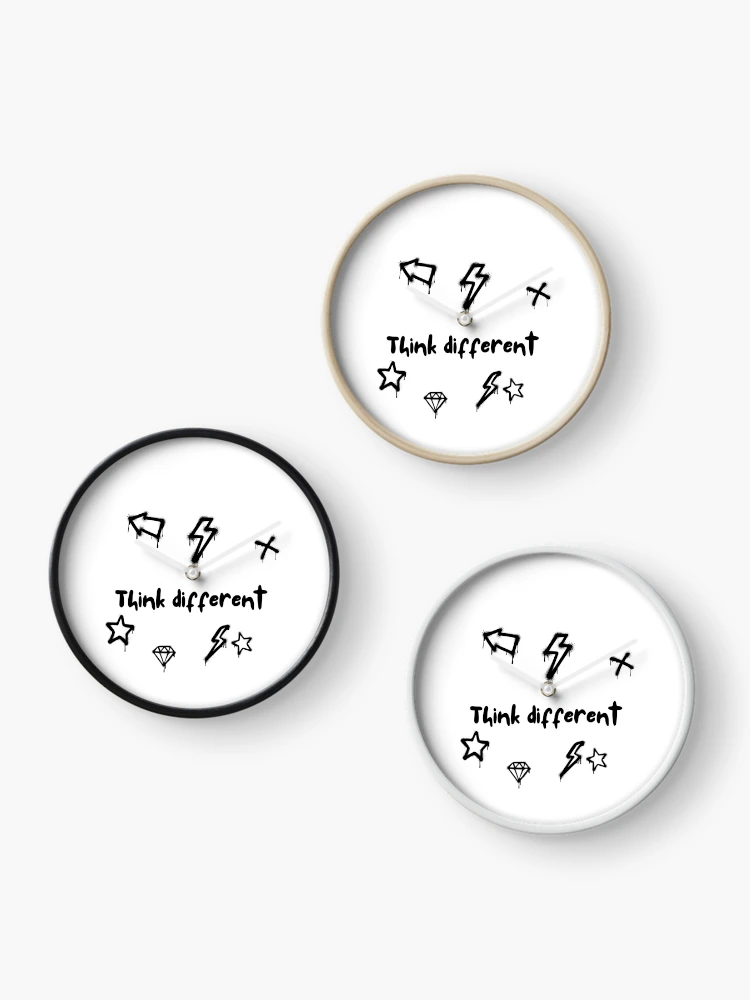 Thumbnail 3 of 4, Clock, Think different designed and sold by Like it.