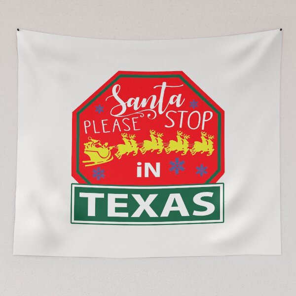 Item preview, Santa Please Stop In Texas; USA; Christmas; designed and sold by StickerApe.