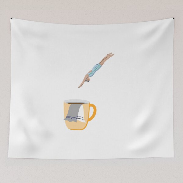 Item preview, Woman flies headfirst into a coffee cup designed and sold by BenCoStyle.