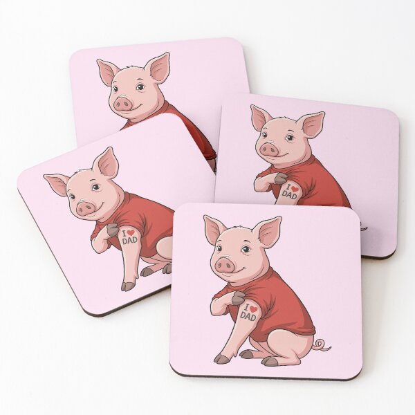Item preview, I Love Dad Pig Fathers Day designed and sold by Mariano Topno.