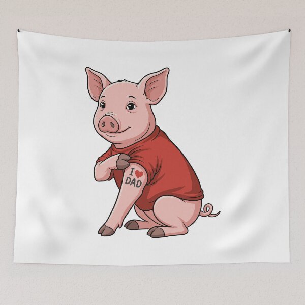 Item preview, I Love Dad Pig Fathers Day designed and sold by Mariano Topno.