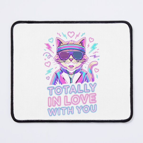 Item preview, Totally in Love with You Retro 80s Cat Valentine designed and sold by Quillway.