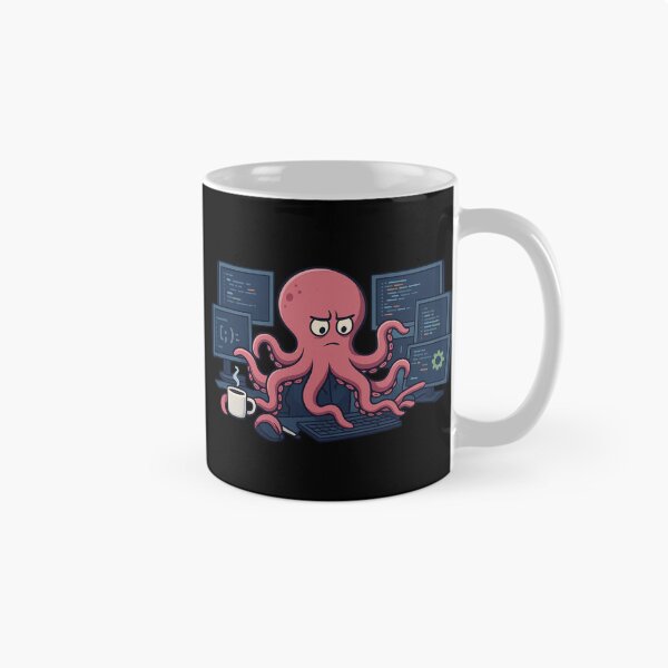 Item preview, I've become an octopus from too many tasks – a humorous and familiar design for programmers and tech enthusiasts designed and sold by Ach&Koor.