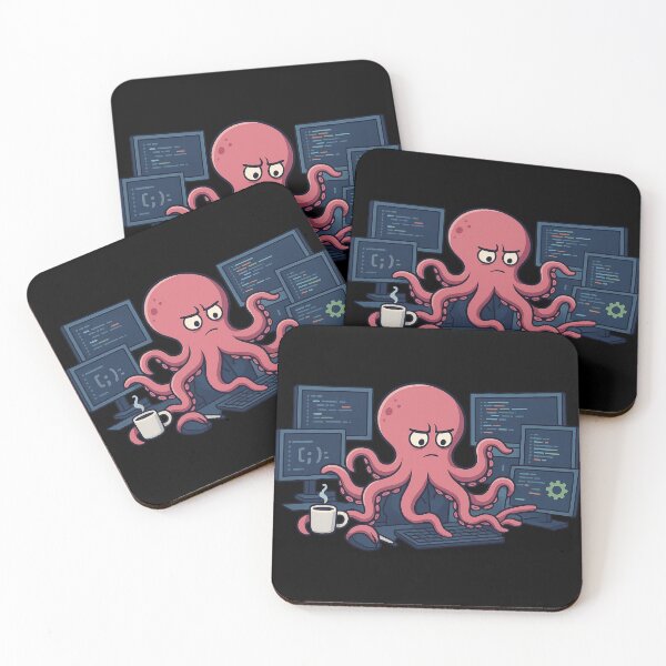 Item preview, I've become an octopus from too many tasks – a humorous and familiar design for programmers and tech enthusiasts designed and sold by Ach&Koor.