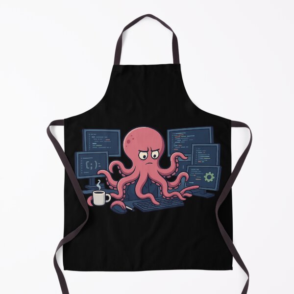 Item preview, I've become an octopus from too many tasks – a humorous and familiar design for programmers and tech enthusiasts designed and sold by Ach&Koor.