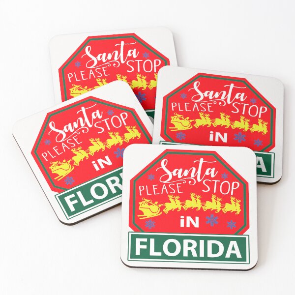 Item preview, Santa Please Stop In Florida; USA; Christmas; designed and sold by StickerApe.