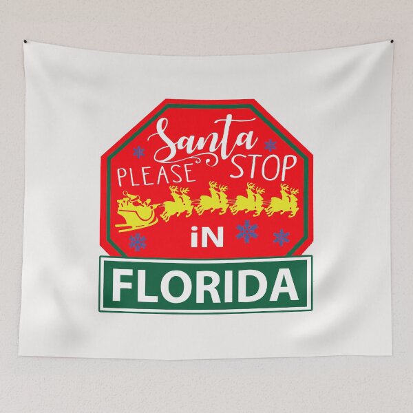 Item preview, Santa Please Stop In Florida; USA; Christmas; designed and sold by StickerApe.