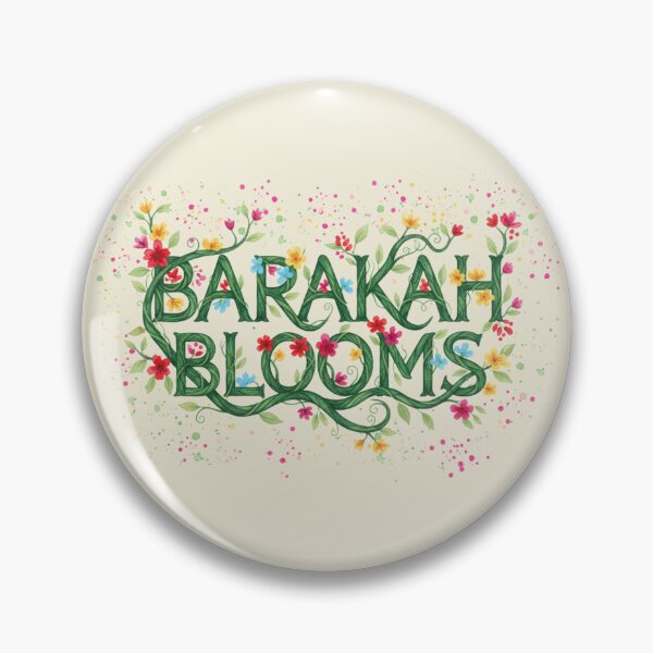 Item preview, Barakah Blooms - Floral Lettering Botanical Blessings Art designed and sold by D-Islamic.