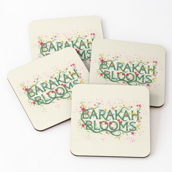 Item preview, Barakah Blooms - Floral Lettering Botanical Blessings Art designed and sold by D-Islamic.