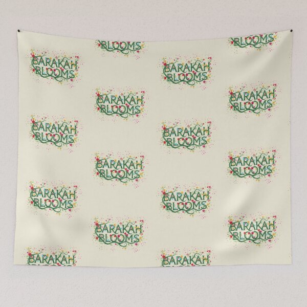 Item preview, Barakah Blooms - Floral Lettering Botanical Blessings Art designed and sold by D-Islamic.