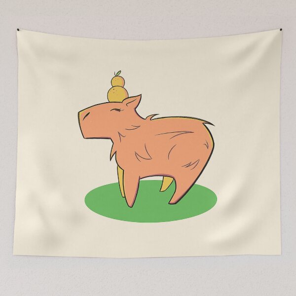 Item preview, Happy Capybara With Oranges designed and sold by marley-seraph.
