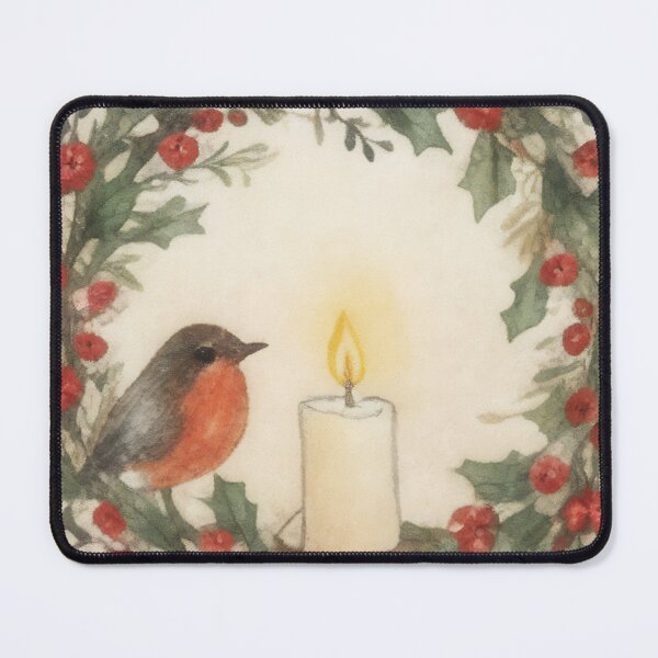 Item preview, Robin Christmas Wreath Candle designed and sold by Design-Illusi0n.