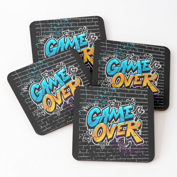 Item preview, Game Over Street Art Typography Design designed and sold by FlowlineVibes.