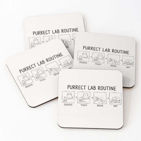 Item preview, Purrect Lab Routine: Observe, Touch, Break, Nap designed and sold by artistastshirt.