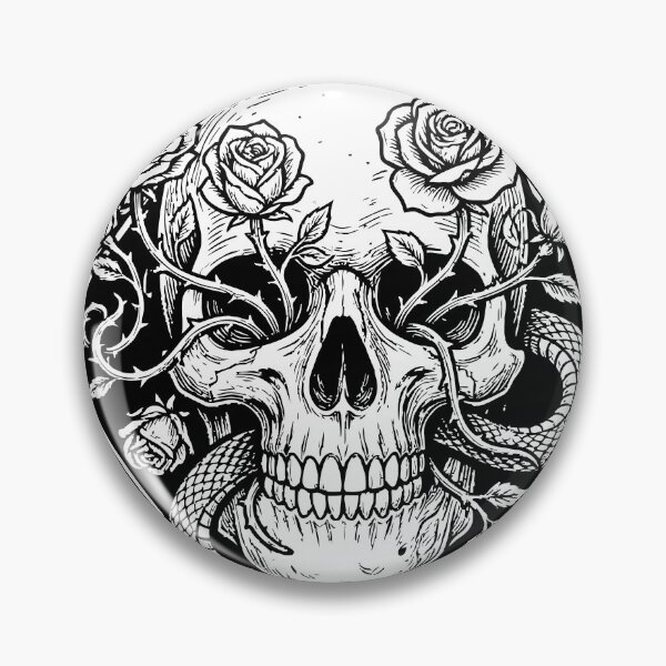 Item preview, Skull and Serpent Entwined in Gothic Roses designed and sold by brexastore.