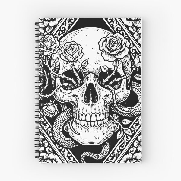 Item preview, Skull and Serpent Entwined in Gothic Roses designed and sold by brexastore.