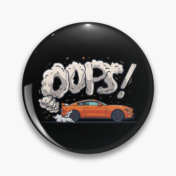 Item preview, Sports car doing burnout, smoke spelling Oops 1 designed and sold by Neon G.