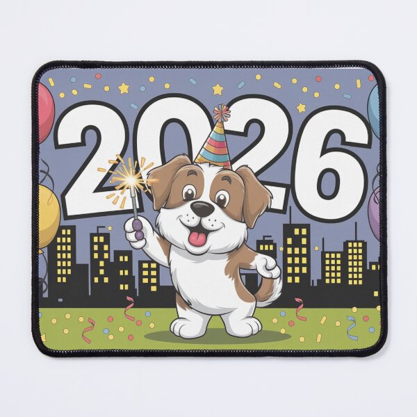 Item preview, St Bernard's Festive New Year 2026 designed and sold by NeatThingLover.