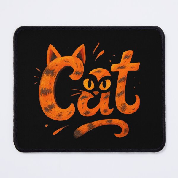 Item preview, Cat Typography Art – Creative Orange Cat Lettering Illustration designed and sold by FluffinCool.