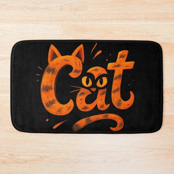 Item preview, Cat Typography Art – Creative Orange Cat Lettering Illustration designed and sold by FluffinCool.