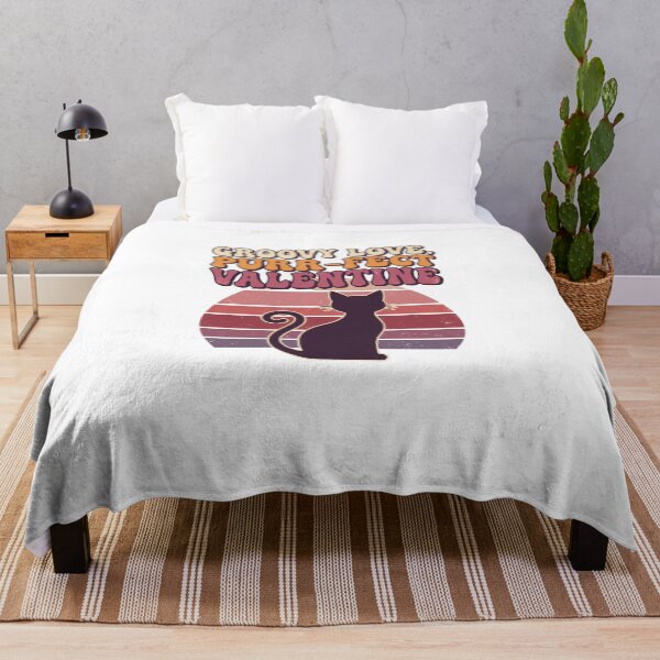 Item preview, Groovy Love Purr-fect Valentine Retro 70s Cat  designed and sold by Quillway.